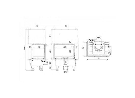 Каминная топка DEFRO HOME INTRA SM BL G - 2min