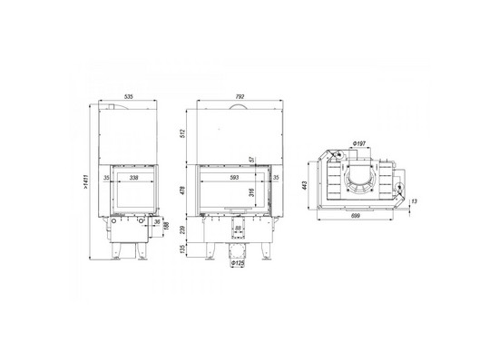 Каминная топка DEFRO HOME INTRA SM BP MINI G - 2min