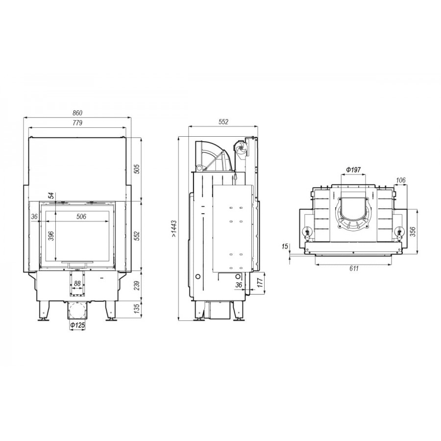 Каминная топка DEFRO HOME INTRA SM G - 1