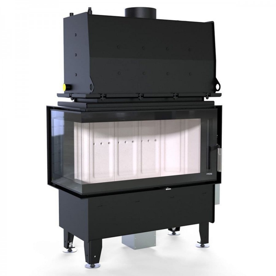 Каминная топка DEFRO HOME RIVA ME BL SHORT угловая с водным контуром - 0min