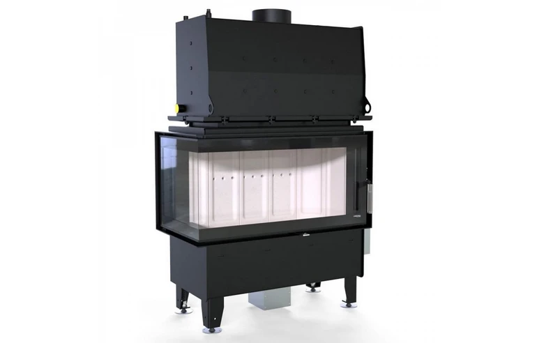 Каминная топка DEFRO HOME RIVA ME BL SHORT угловая с водным контуром