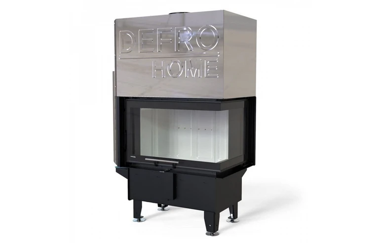 Каминная топка DEFRO HOME RIVA SM BL G SHORT с водным контуром и подъемом стекла вверх