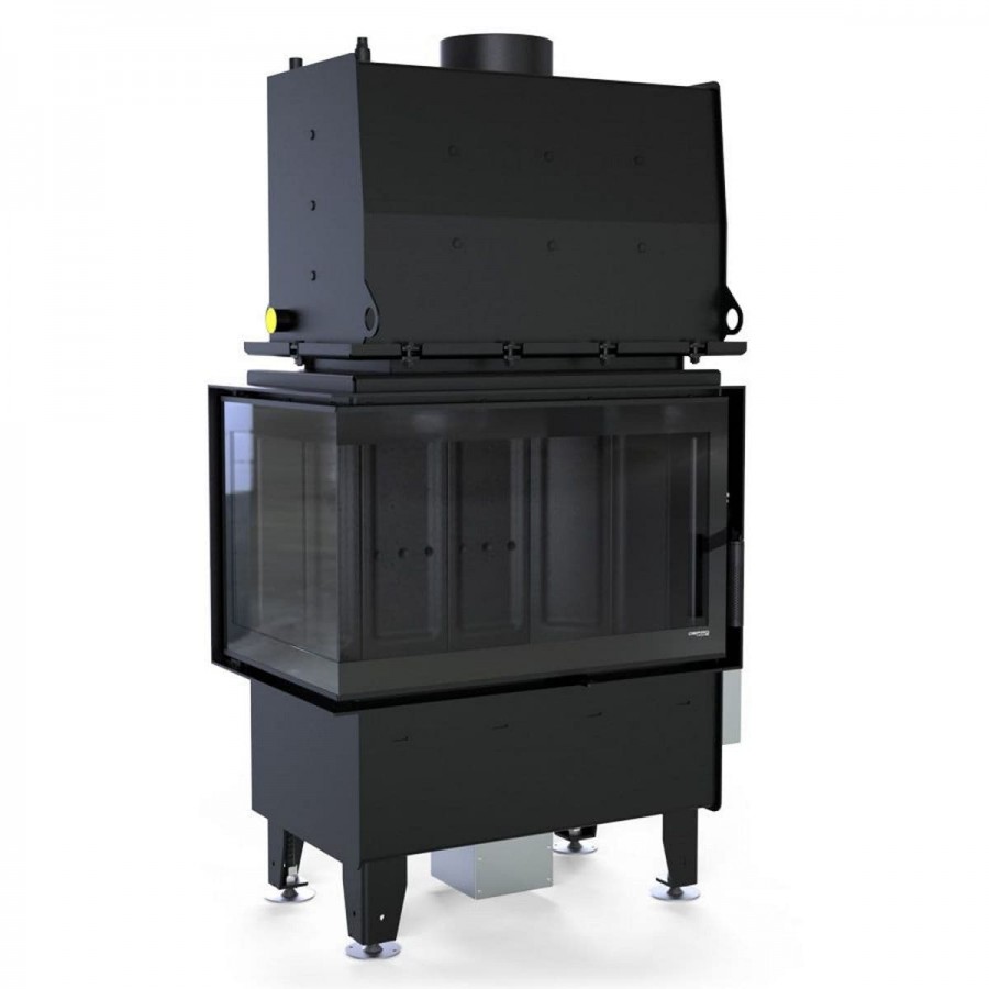 Каминная топка DEFRO HOME RIVA SM BL SHORT угловая с водным контуром - 2min