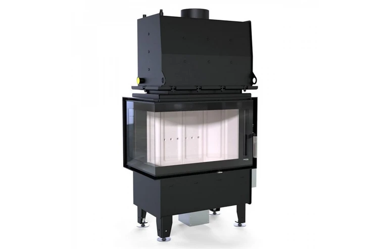 Каминная топка DEFRO HOME RIVA SM BL SHORT угловая с водным контуром