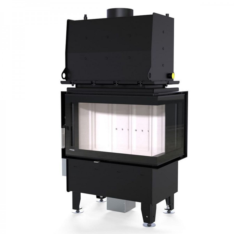 Каминная топка DEFRO HOME RIVA SM BP SHORT угловая с водным контуром - 0min