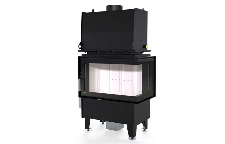 Каминная топка DEFRO HOME RIVA SM BP SHORT угловая с водным контуром