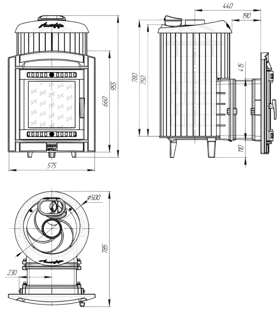 Печь банная "Атмосфера L" в ламелях "Змеевик" наборный - 3min