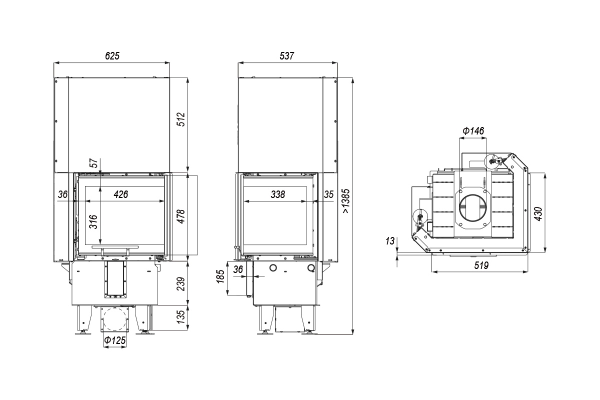 Каминная топка Defro Home Intra XSM BP MINI G - 1min