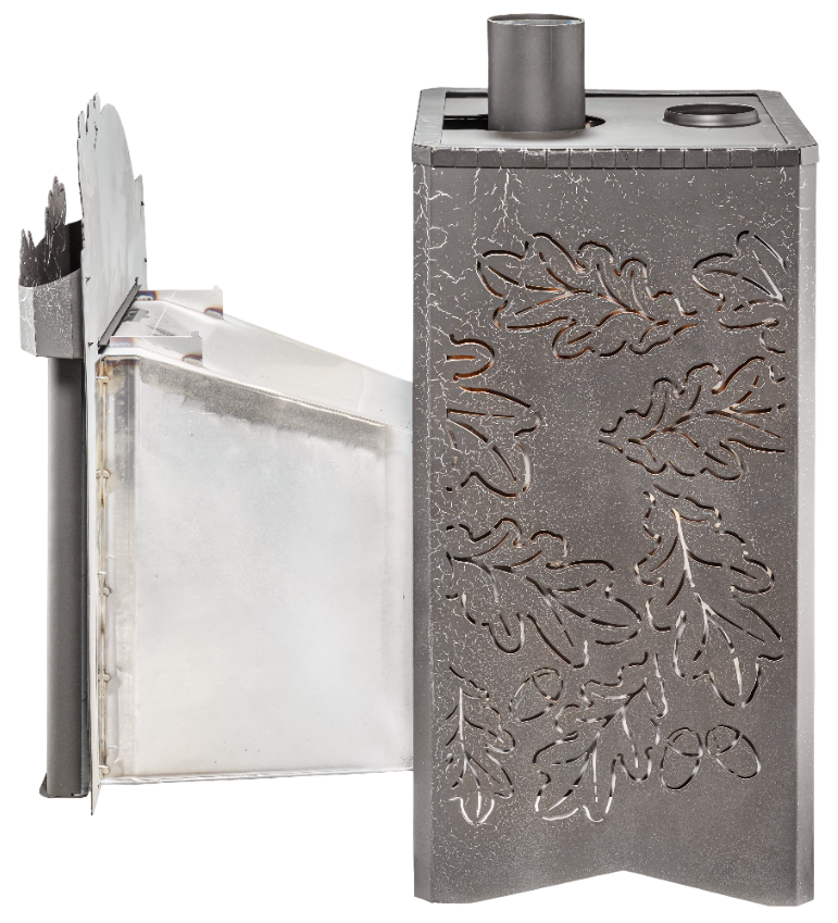 Печь для бани Ферингер Квадра ПФ в кожухе Дуб - 3min