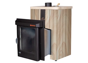 Печь для бани Ферингер Квадра ПФ «Окаменевшее дерево» перенесенный рисунок