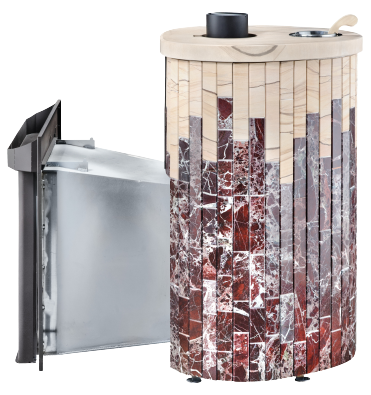 Печь для бани Ферингер Макси ПФ «Россо Леванте + Окаменевшее дерево» - 2min