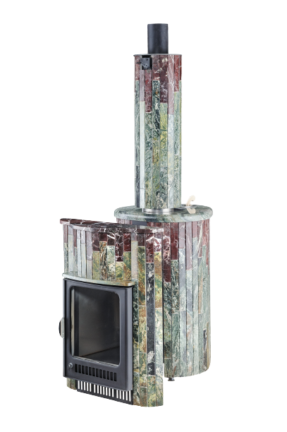 Печь для бани Ферингер Макси ПФ «Жадеит + Россо Леванте» - 4min