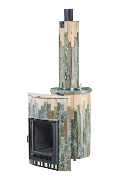 Печь для бани Ферингер Макси ПФ «Жадеит + Окаменевшее дерево» - 4min