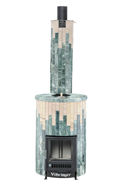 Печь для бани Ферингер Уют-18 ПФ «Змеевик + Окаменевшее дерево» - 4min