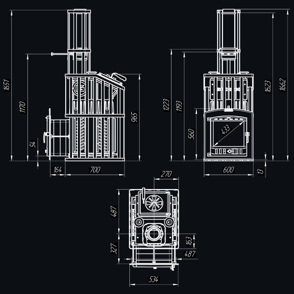 Чугунная печь для бани Гром 30 (П2) Ураган - 6min