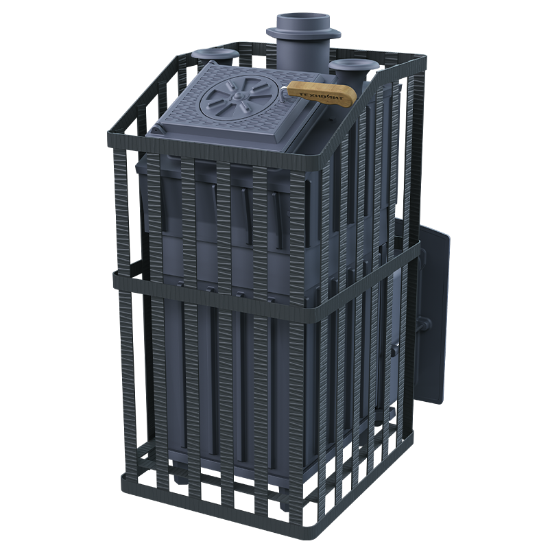 Чугунная печь для бани Гроза 24 (М) Ураган - 2min