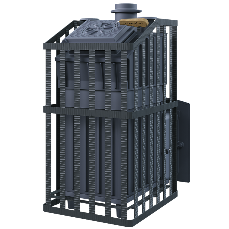 Чугунная печь для бани Гроза 24 (М) Ураган - 3min