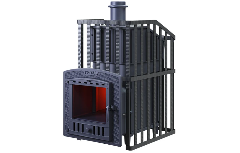 Чугунная печь для бани Гроза 24 (П2) Ураган