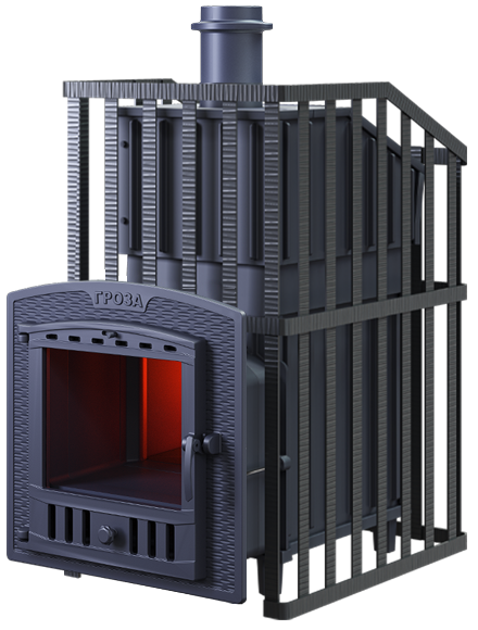 Чугунная печь для бани Гроза 24 (П2) Ураган - 0min
