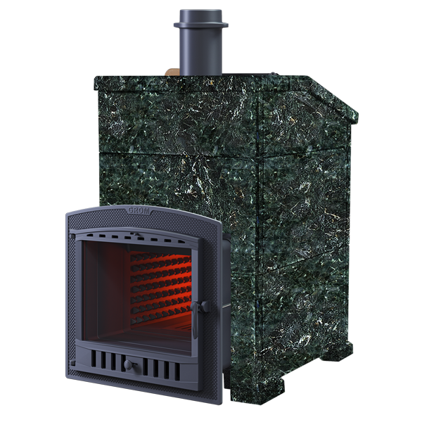Печь для бани комплект Grom 50(П2) Президент 1150/40 Серпентинит - 0min