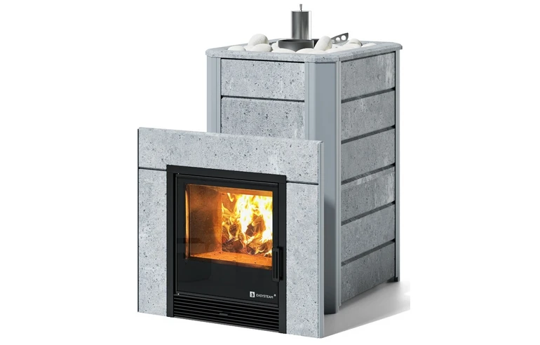Печь для бани EASYSTEAM Ялта 25/2024 в облицовке из камня