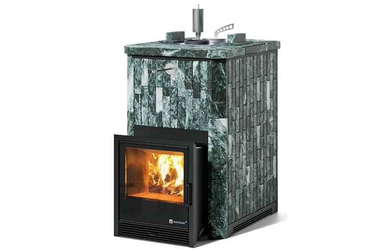Печь для бани EASYSTEAM Анапа в наборном полноценном кожухе с закрытым верхом