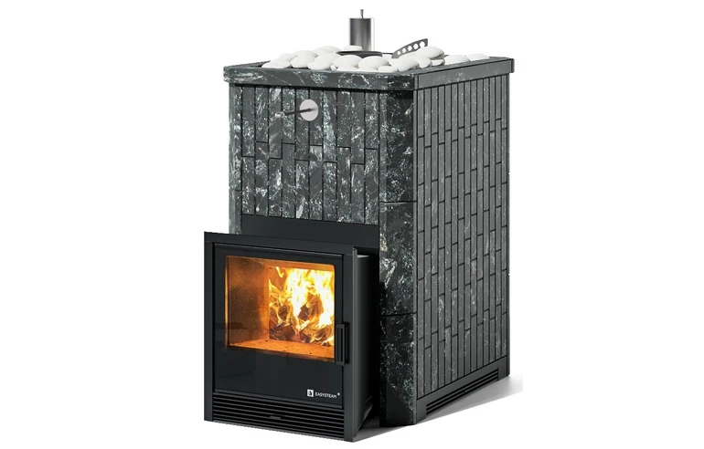 Печь для бани EASYSTEAM Анапа в наборном полноценном кожухе с открытым верхом