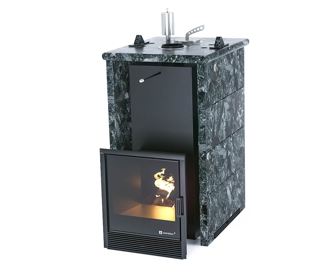 Печь для бани Сочи в трехстороннем кожухе EASYSTEAM - 1min
