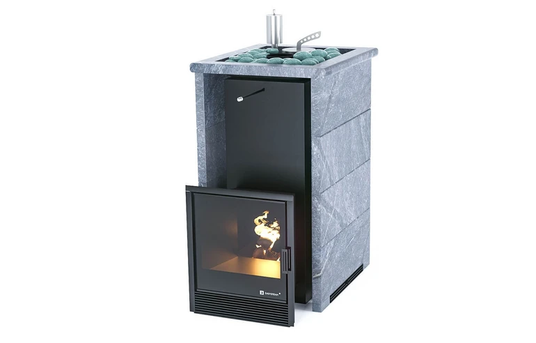 Печь для бани Сочи в трехстороннем кожухе с открытым верхом EASYSTEAM