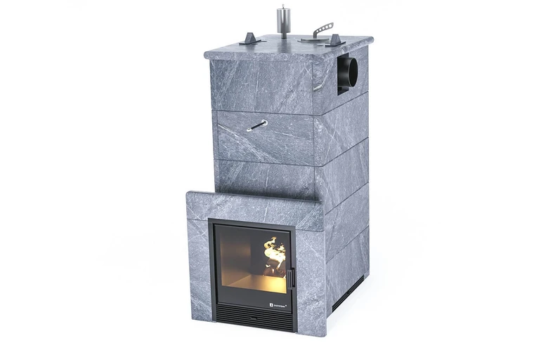 Печь для бани Геленджик в кожухе с боковым подключением EASYSTEAM