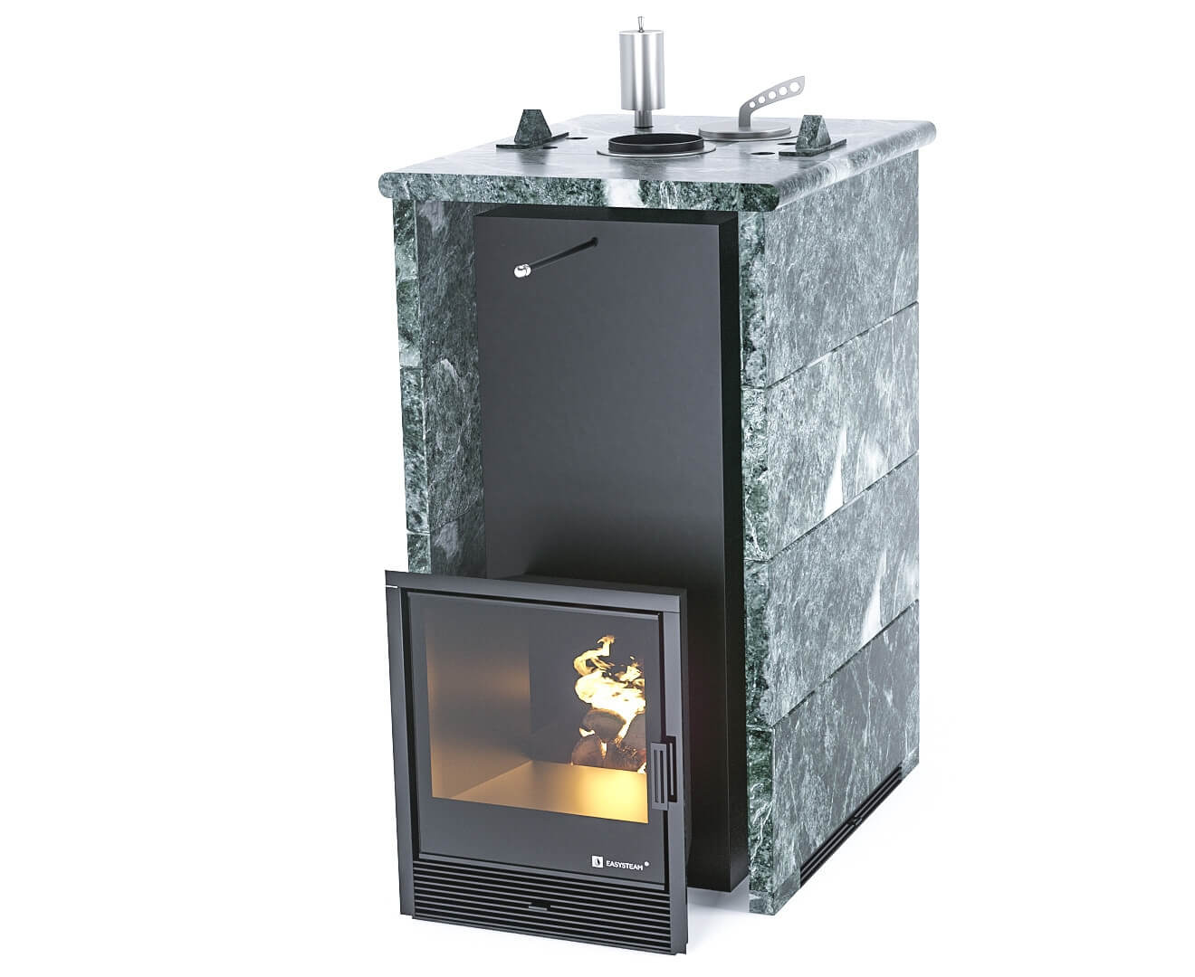Печь для бани Геленджик в трехстороннем кожухе EASYSTEAM - 3min