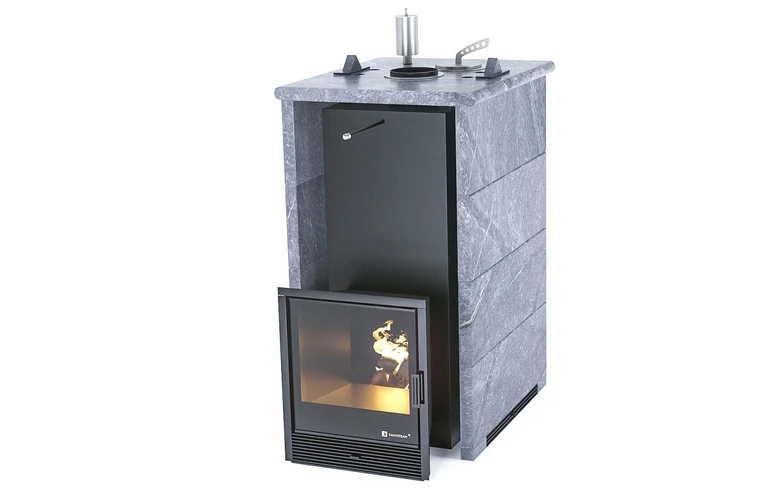 Печь для бани Геленджик в трехстороннем кожухе EASYSTEAM