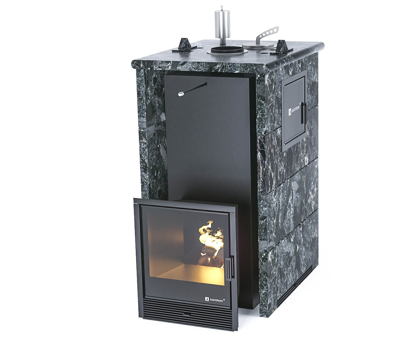 Печь для бани Геленджик М2 в трехстороннем кожухе EASYSTEAM - 2min
