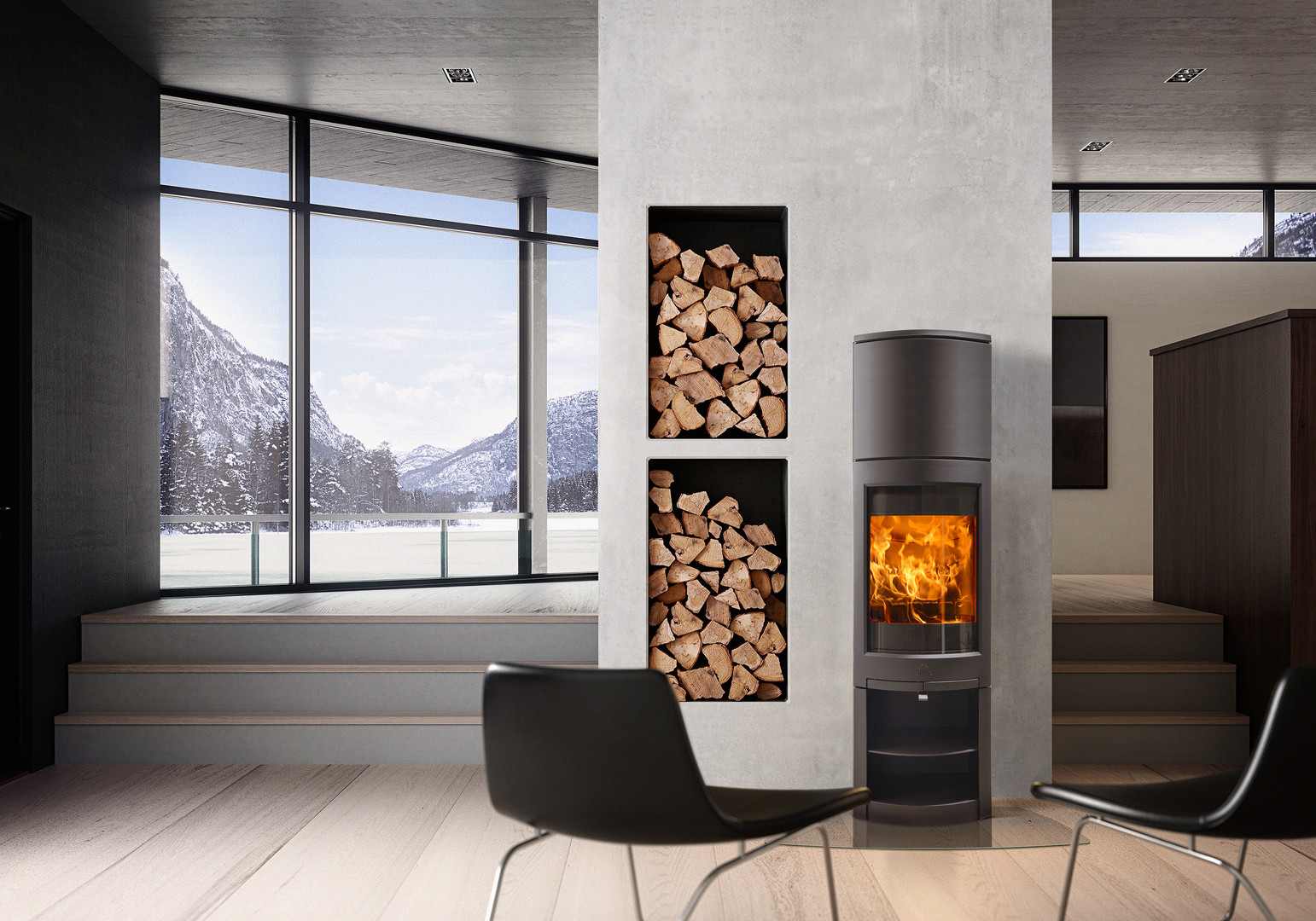 Печь - камин JOTUL F 361V2 ADVANCE, высотой 1534 мм - 1min