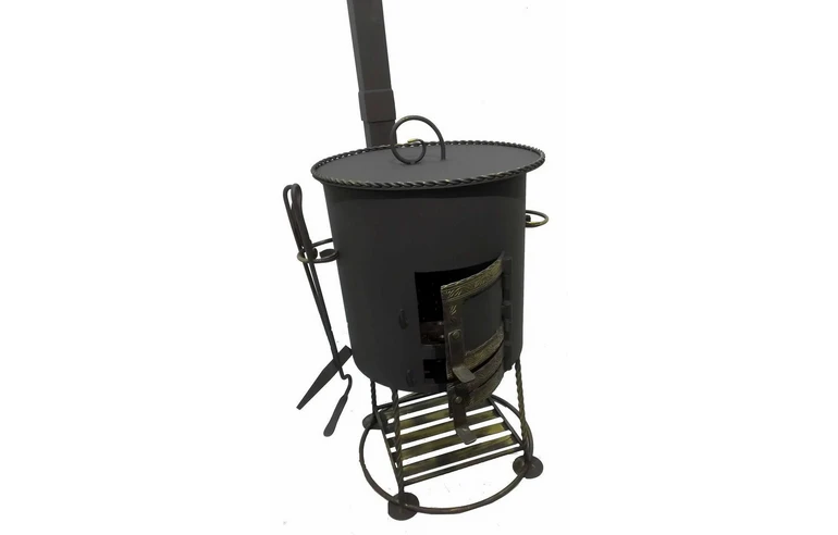 Очаг КЛАССИК ПЛЮС на 20 литров, сталь 5 мм с дровницей