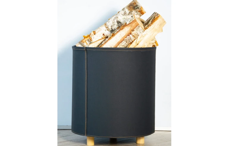 Дровница Tallinn в экокоже, графит