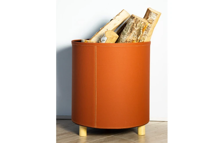 Дровница Tallinn в экокоже, медно-рыжий