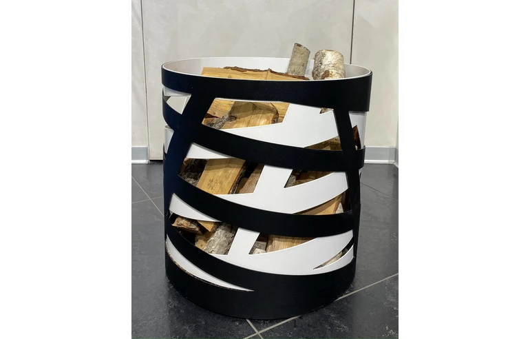 Дровница Saturn (черно-белая)