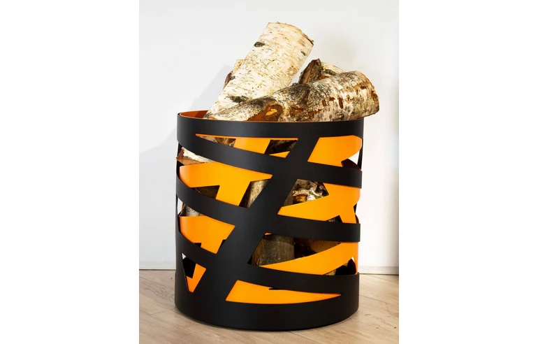 Дровница Saturn (черно-оранжевая)