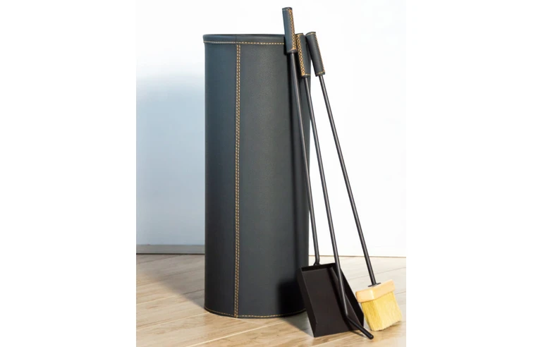 Каминный набор Bern (ведро с аксессуарами в экокоже), графит