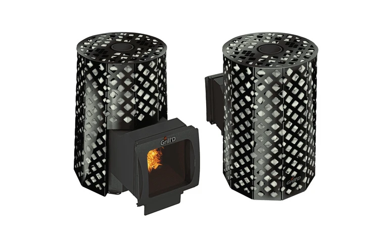 Печь для бани Grill'D Violet Romb Long Window Max (Камень колотый 100 кг)