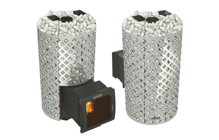 Печь для бани Grill'D Violet World Steel Romb Long Window Max Pro