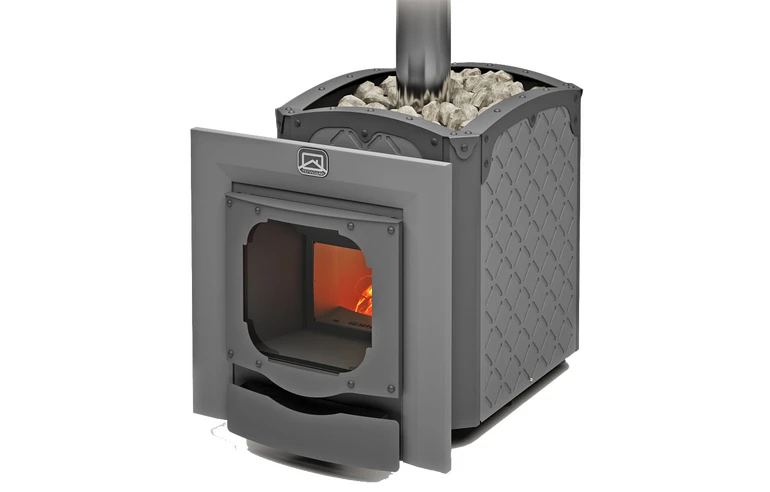 Печь для бани Былина-12 Ч Панорама (1.2)