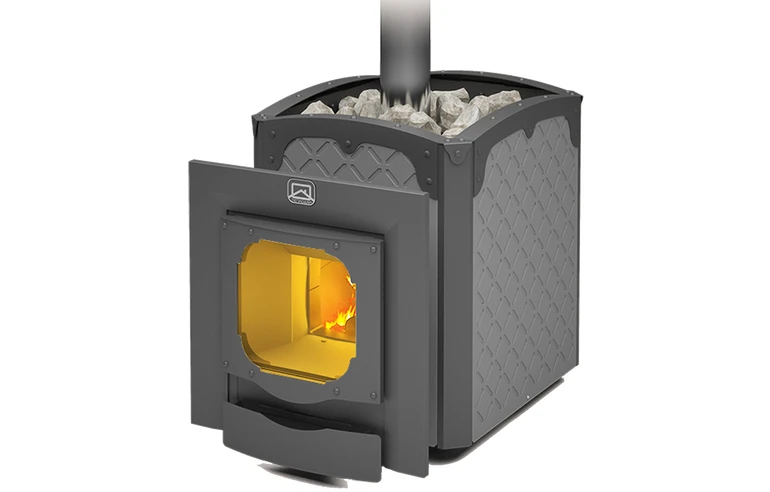 Печь для бани Былина-24 Ч Панорама (1.2)