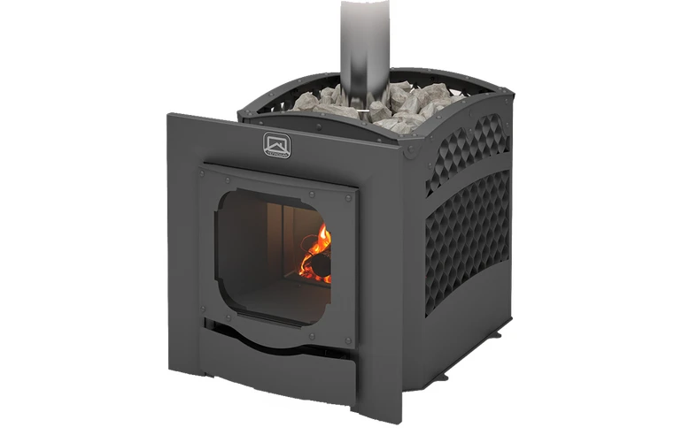 Печь для бани Былина-сетка 12 Ч Панорама (1.2)