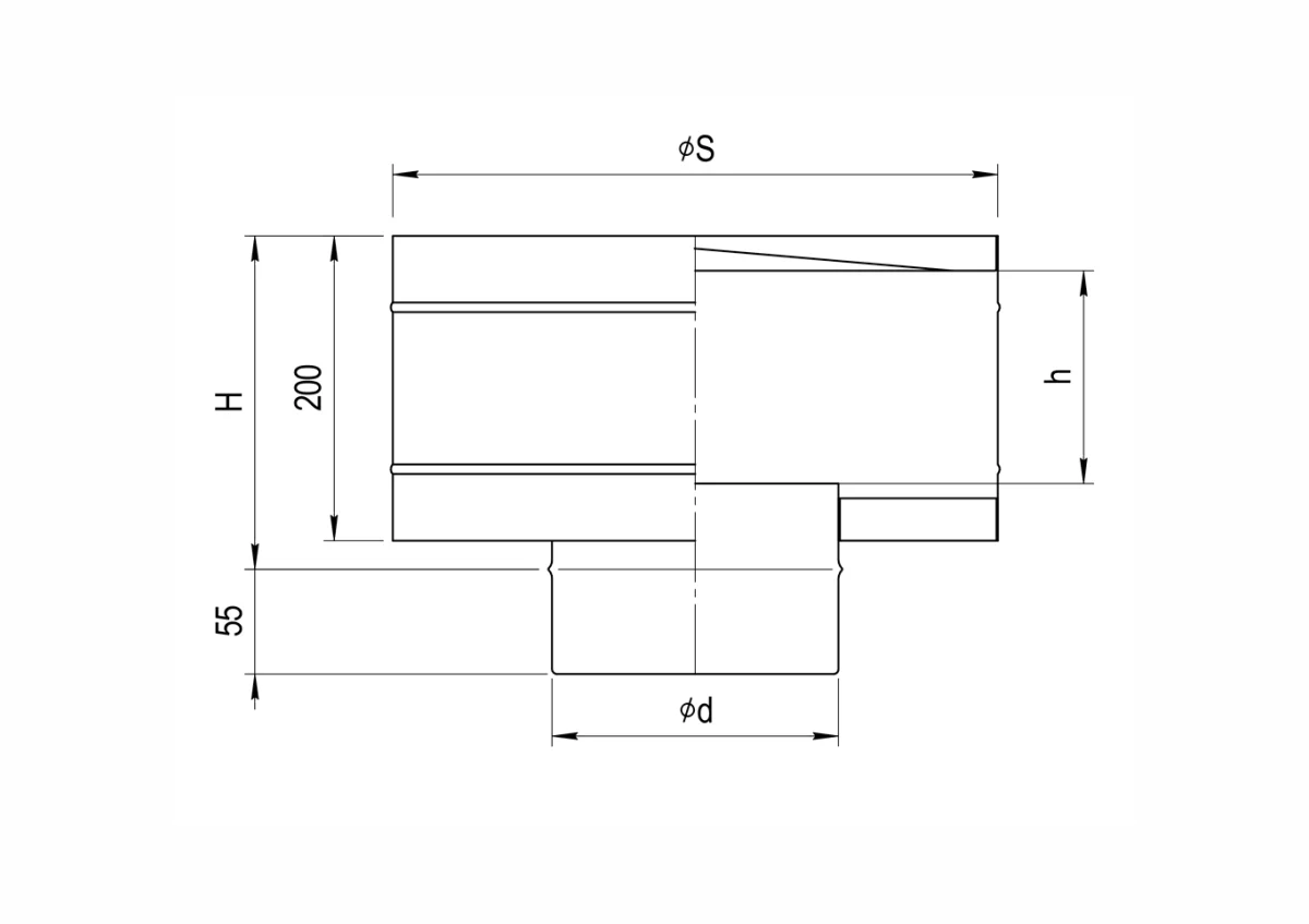 Ferrum GS/HF зонт-К с ветрозащитой (430/0,5мм) Ф115 - 1min