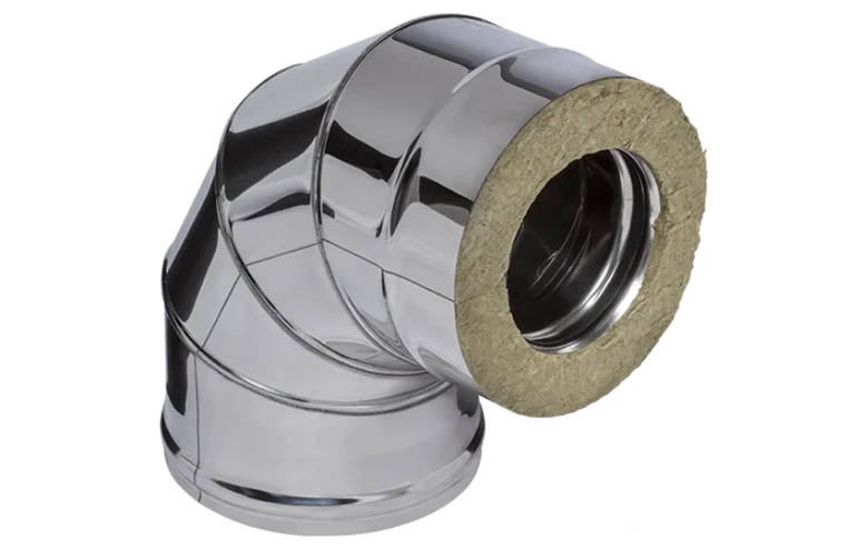 Ferrum HF сэндвич-колено 90&deg; (430/0,8мм + нерж.) Ф115х200