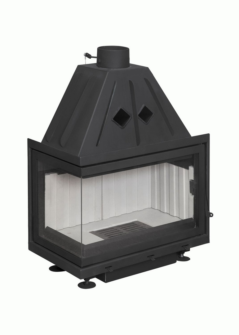 Каминная топка Экокамин Альфа 700 L два стекла левая - 0min