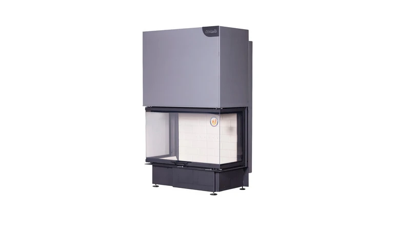 Каминная топка Экокамин ДЕЛЬТА 1000 P три стекла подовое горение принтинг