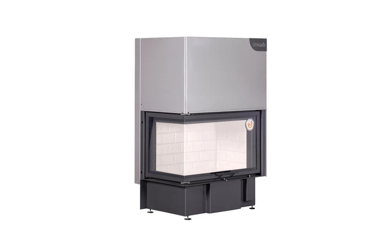 Каминная топка Экокамин ДЕЛЬТА 800 L два стекла левая принтинг